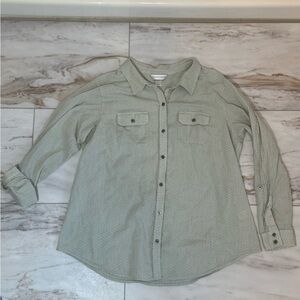 Christopher & Banks Textured Button Down Shirt | Size XL | 100% Cotton
